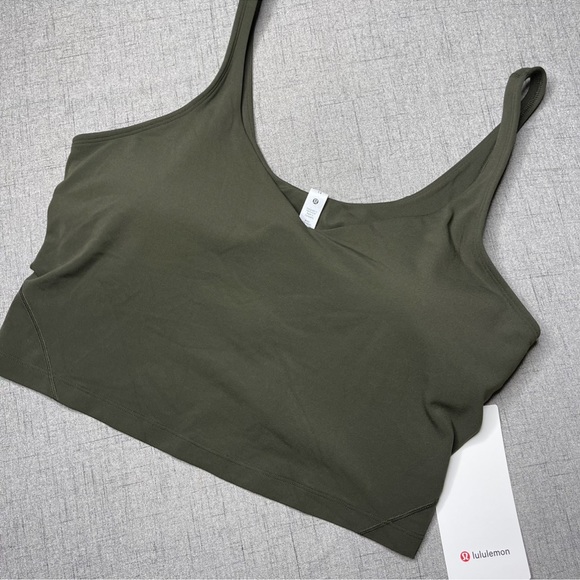 Lululemon Align Tank Top Crop Top Dark Olive Nwt 14 - Picture 4 of 9